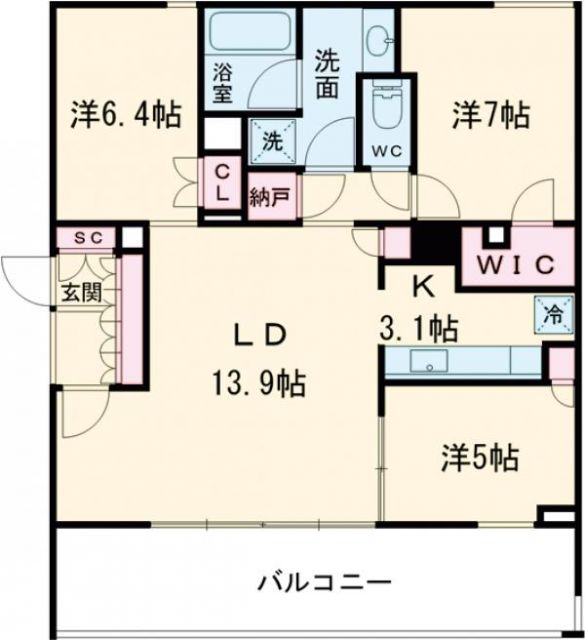 ガーデニエール砧ＷＥＳＴの間取り