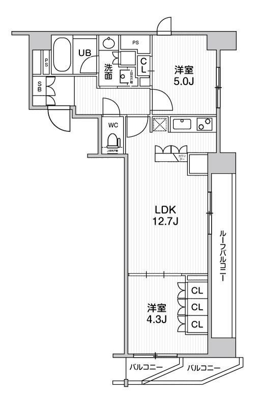 シーズンフラッツ新高円寺の間取り