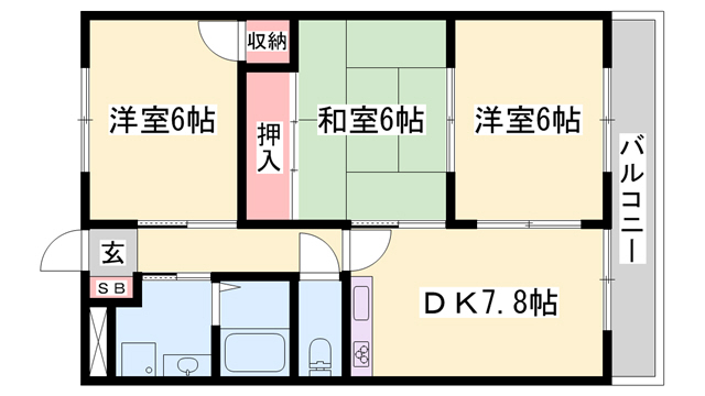 【エスポワール８０弐番館の間取り】