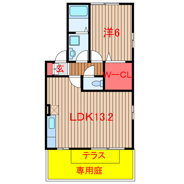 船橋市坪井東のアパートの間取り