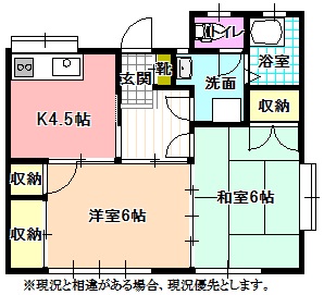 喜楽荘Ａの間取り