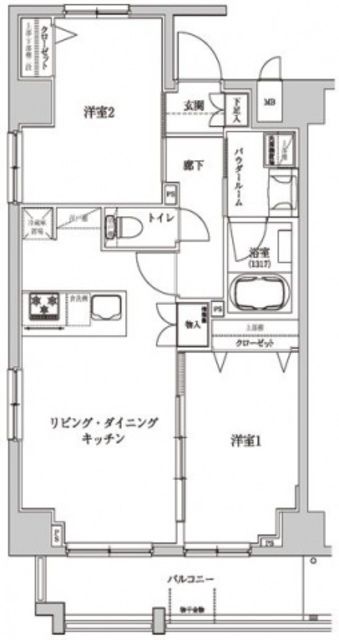 【パティーナ十条DUOの間取り】