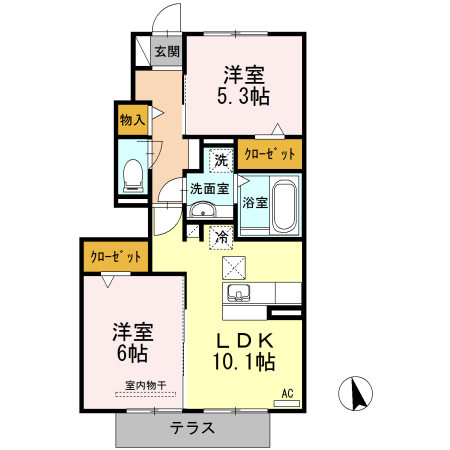 【GATE SQUAREの間取り】