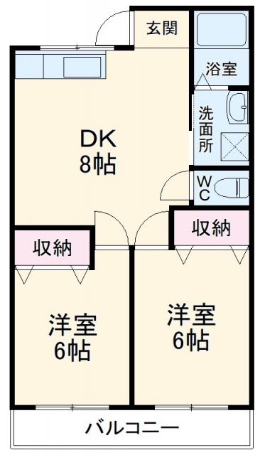 ラクス浜松北Bの間取り