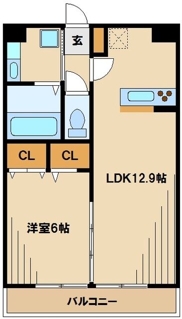 さいたま市中央区上峰のアパートの間取り