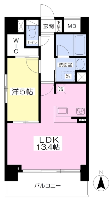 【松山市中一万町のマンションの間取り】