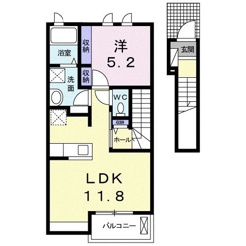 柴田郡大河原町字町のアパートの間取り