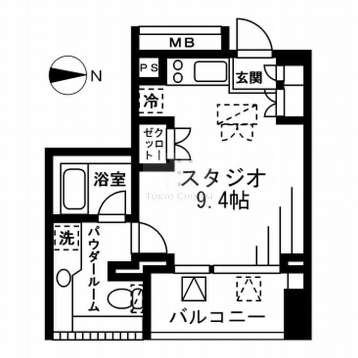 新宿区左門町のマンションの間取り