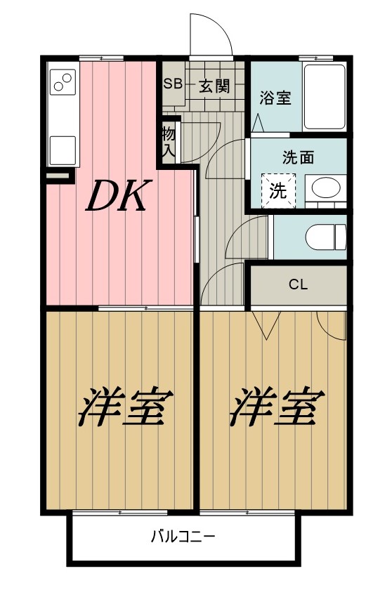 千葉市中央区矢作町のアパートの間取り