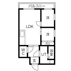 ハイツ西郊の間取り