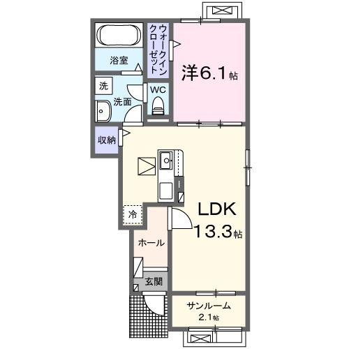 （仮称）会津美里町アパートの間取り