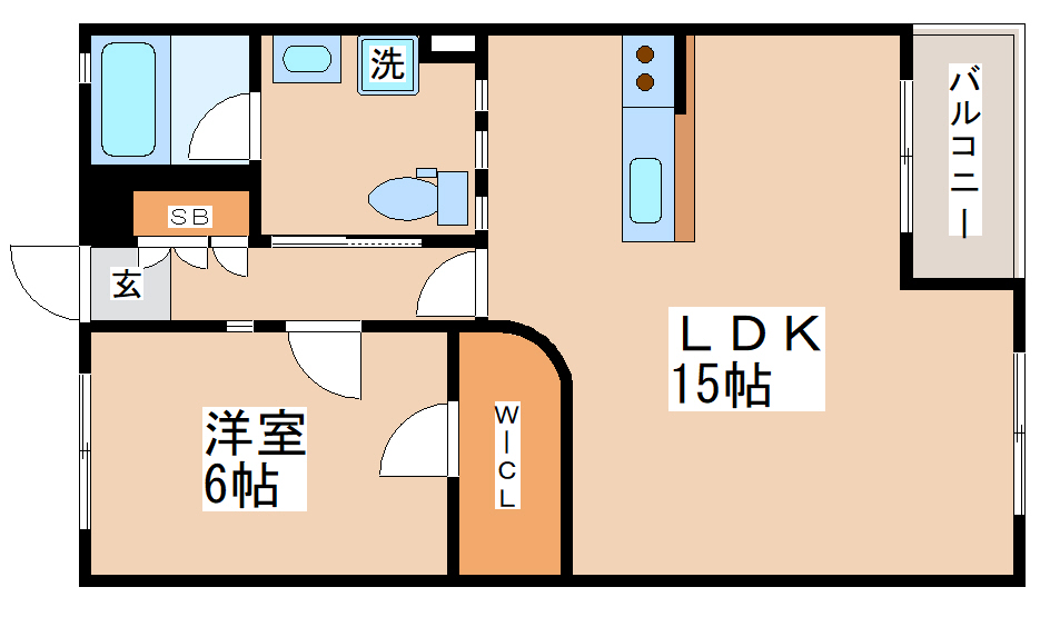 神戸市垂水区向陽のマンションの間取り