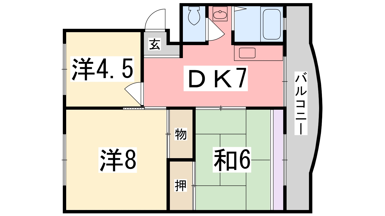 溝口ハイツの間取り