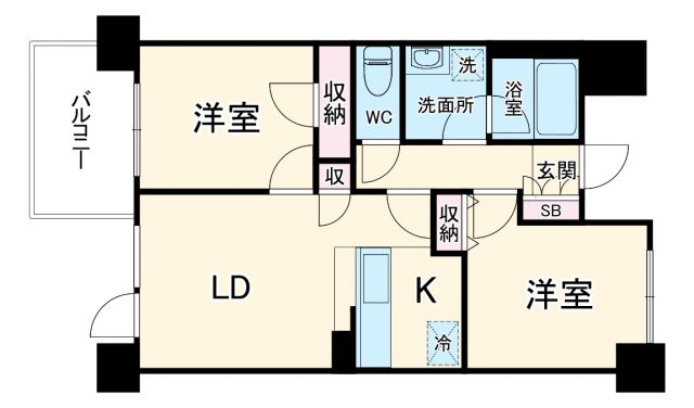 習志野市谷津のマンションの間取り