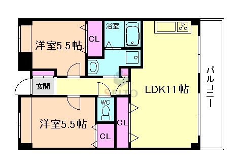 グランベール刀根山の間取り