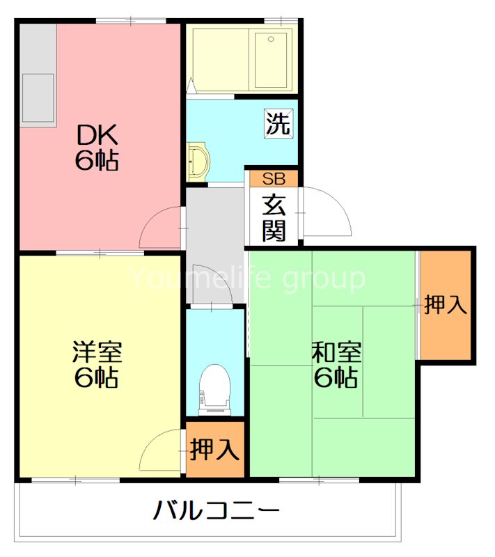 茅ヶ崎市十間坂のアパートの間取り