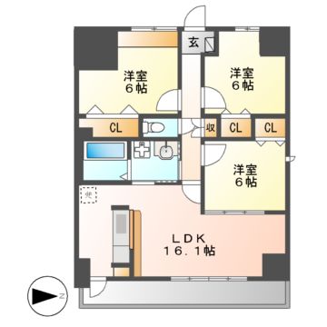 ノーブル徳川の間取り