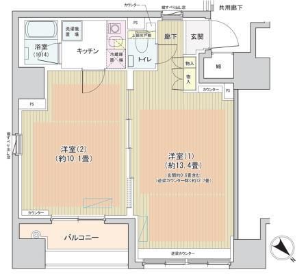 中央区銀座のマンションの間取り