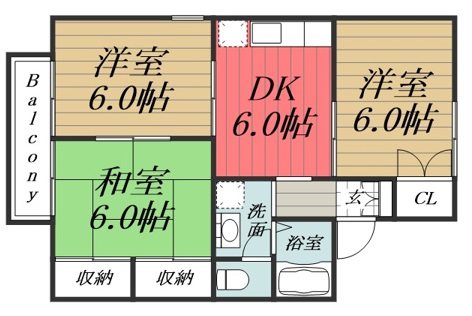 市原市ちはら台南のアパートの間取り