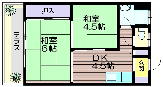 サンシモヤマの間取り