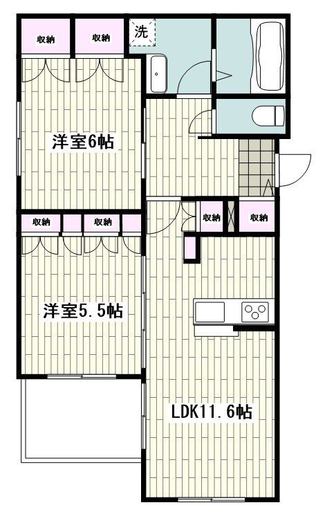 【横浜市戸塚区原宿のマンションの間取り】