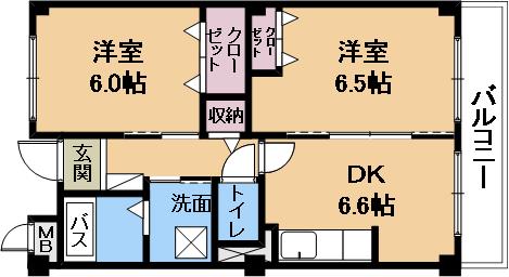 【草津市野路のマンションの間取り】