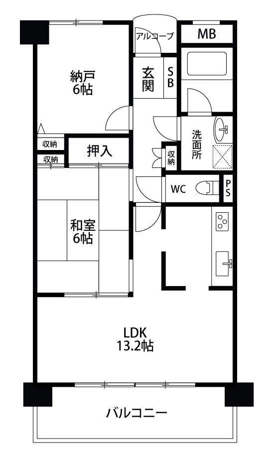 【ボナール月見の間取り】