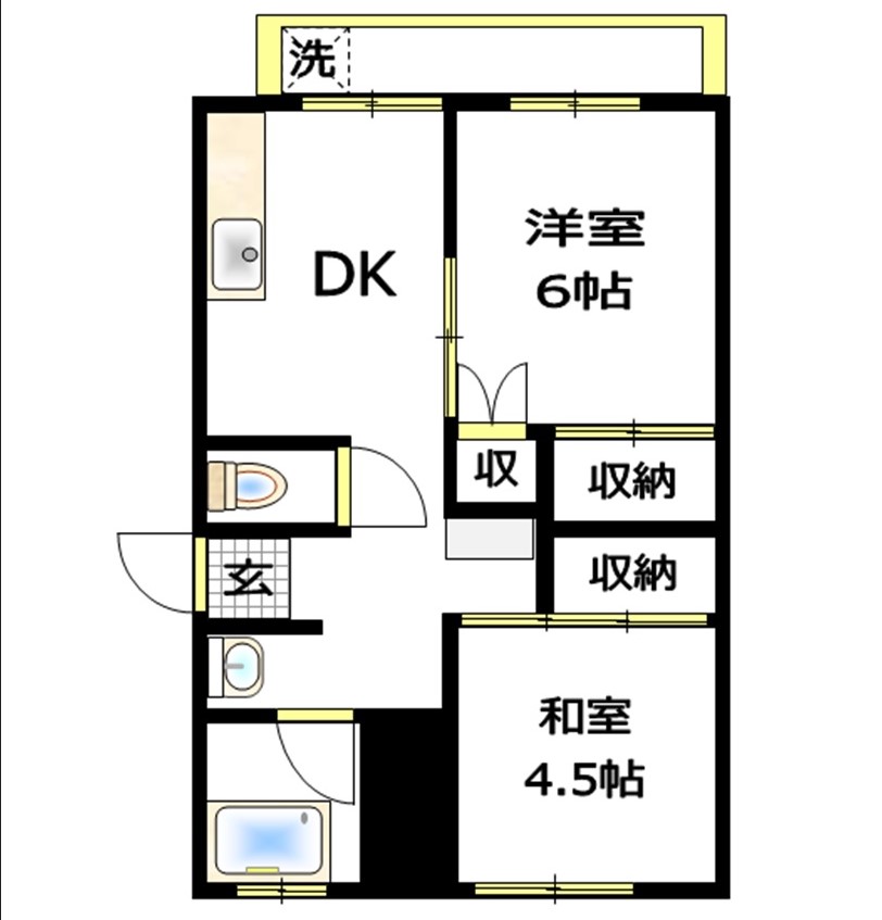 長堀マンションの間取り