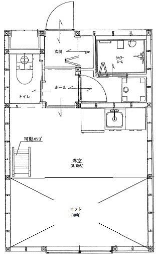 市原市松ケ島のアパートの間取り