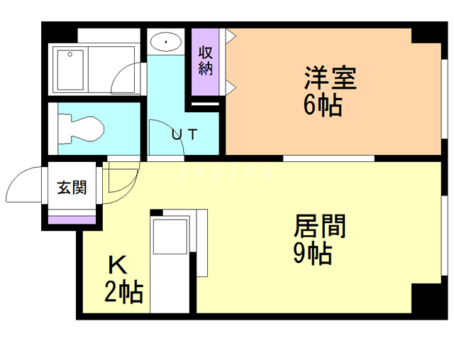 札幌市白石区中央一条のマンションの間取り