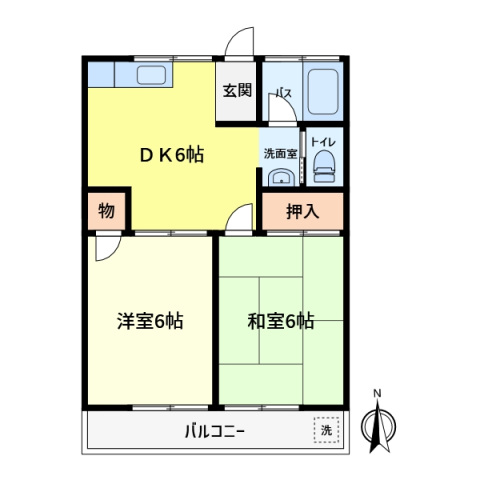 細谷コーポの間取り