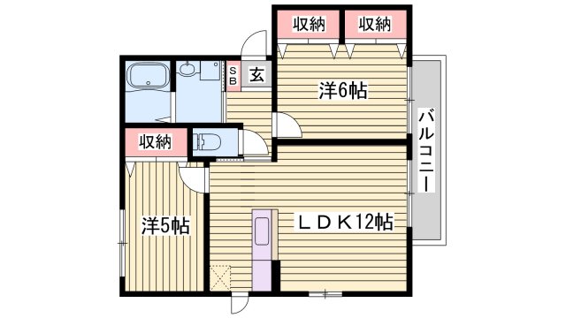 シャーメゾンミモザ B棟の間取り