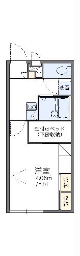 レオパレスラフィネ北町の間取り