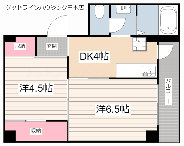 ヴィラナリー天神２号棟の間取り