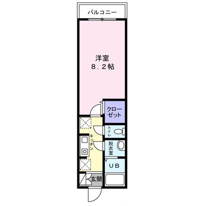 京成本線 東中山駅 徒歩9分 2階建 築6年の間取り写真