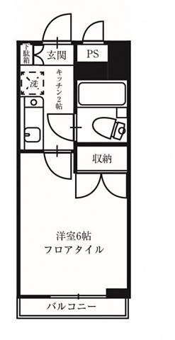 ＪＲ中央線 国分寺駅 徒歩7分 9階建 築37年の間取り写真