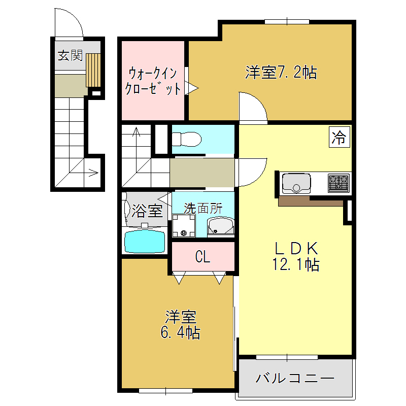 プライムコートＢの間取り