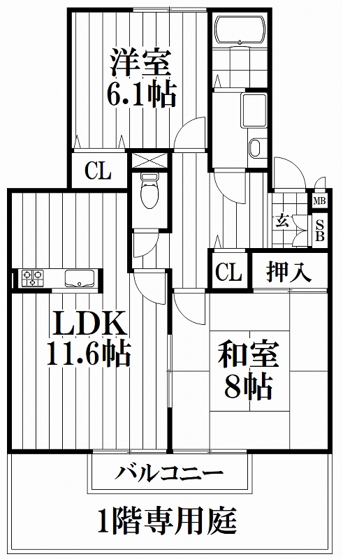 エストステーブルの間取り