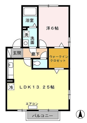 名古屋市南区三吉町のアパートの間取り