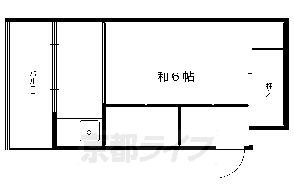 【京都市左京区吉田中大路町のアパートの間取り】