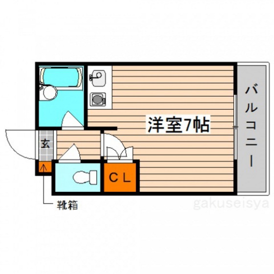 広島市安佐南区祇園のアパートの間取り