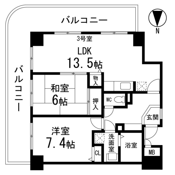 アールアイ向山の間取り