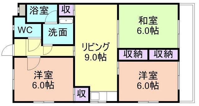 和歌山市加太のマンションの間取り