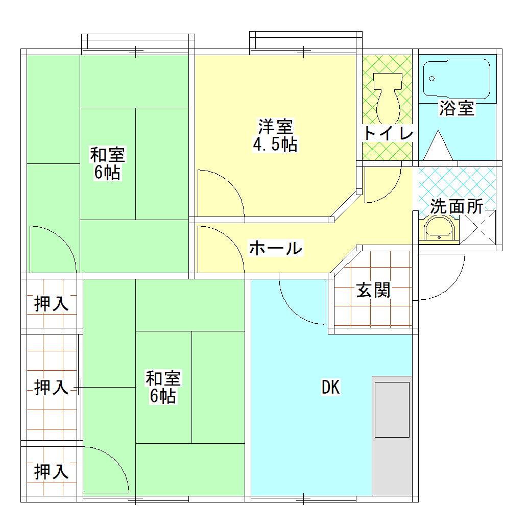 グリーンオウニィB棟の間取り