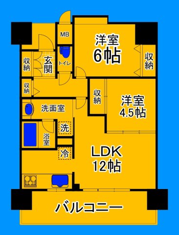 堺市堺区中安井町のマンションの間取り