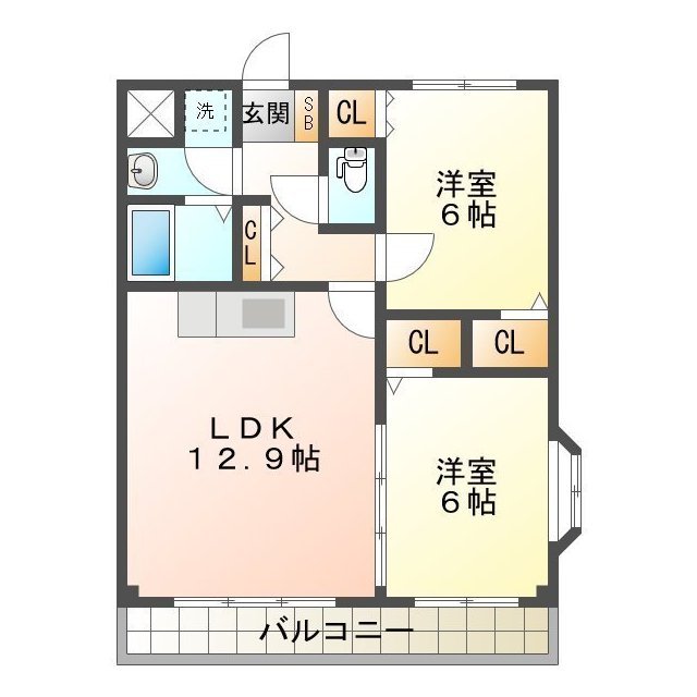 エクシヴ２２の間取り