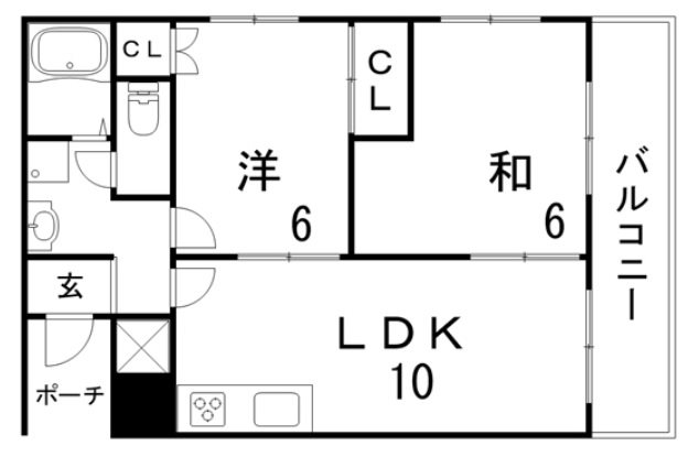 神戸市兵庫区入江通のマンションの間取り