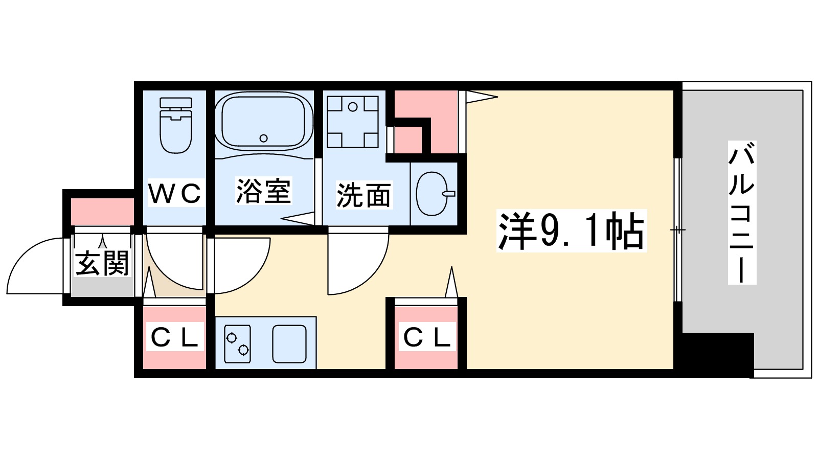 エス・キュート梅田中崎町の間取り