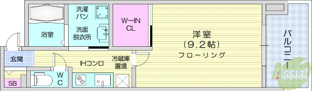 仙台市青葉区本町のマンションの間取り