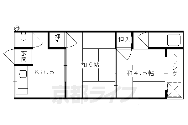 中畑荘　１棟の間取り